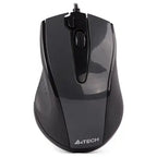 A4Tech N-500FS Wired Silent Mouse, 1200 DPI, 4-Way Wheel, 2X-Button, Glossy Grey