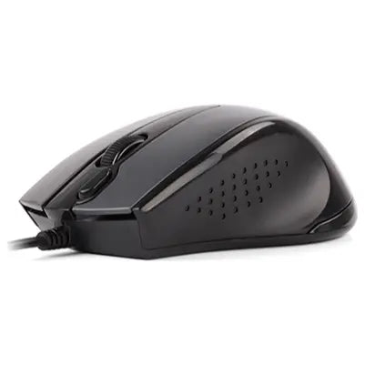 A4Tech N-500FS Wired Silent Mouse, 1200 DPI, 4-Way Wheel, 2X-Button, Glossy Grey