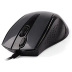 A4Tech N-500FS Wired Silent Mouse, 1200 DPI, 4-Way Wheel, 2X-Button, Glossy Grey