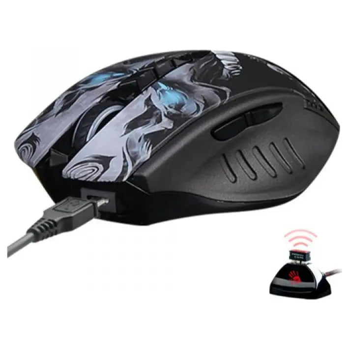 Bloody R80 Plus 2.4G Wireless Gaming Mouse, BC3332-S Gaming Engine 100-5000 CPI, 0.2ms Key Response 125/250/500Hz, 25g 150ips, Skull
