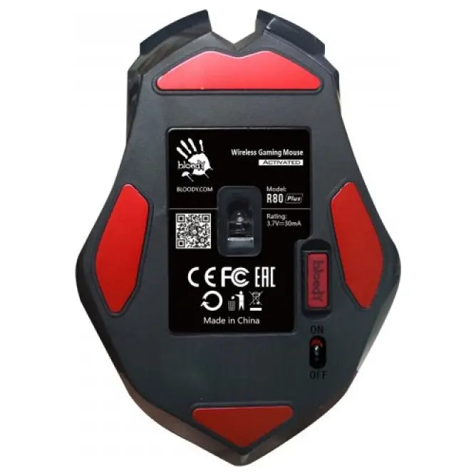 Bloody R80 Plus 2.4G Wireless Gaming Mouse, BC3332-S Gaming Engine 100-5000 CPI, 0.2ms Key Response 125/250/500Hz, 25g 150ips, Skull