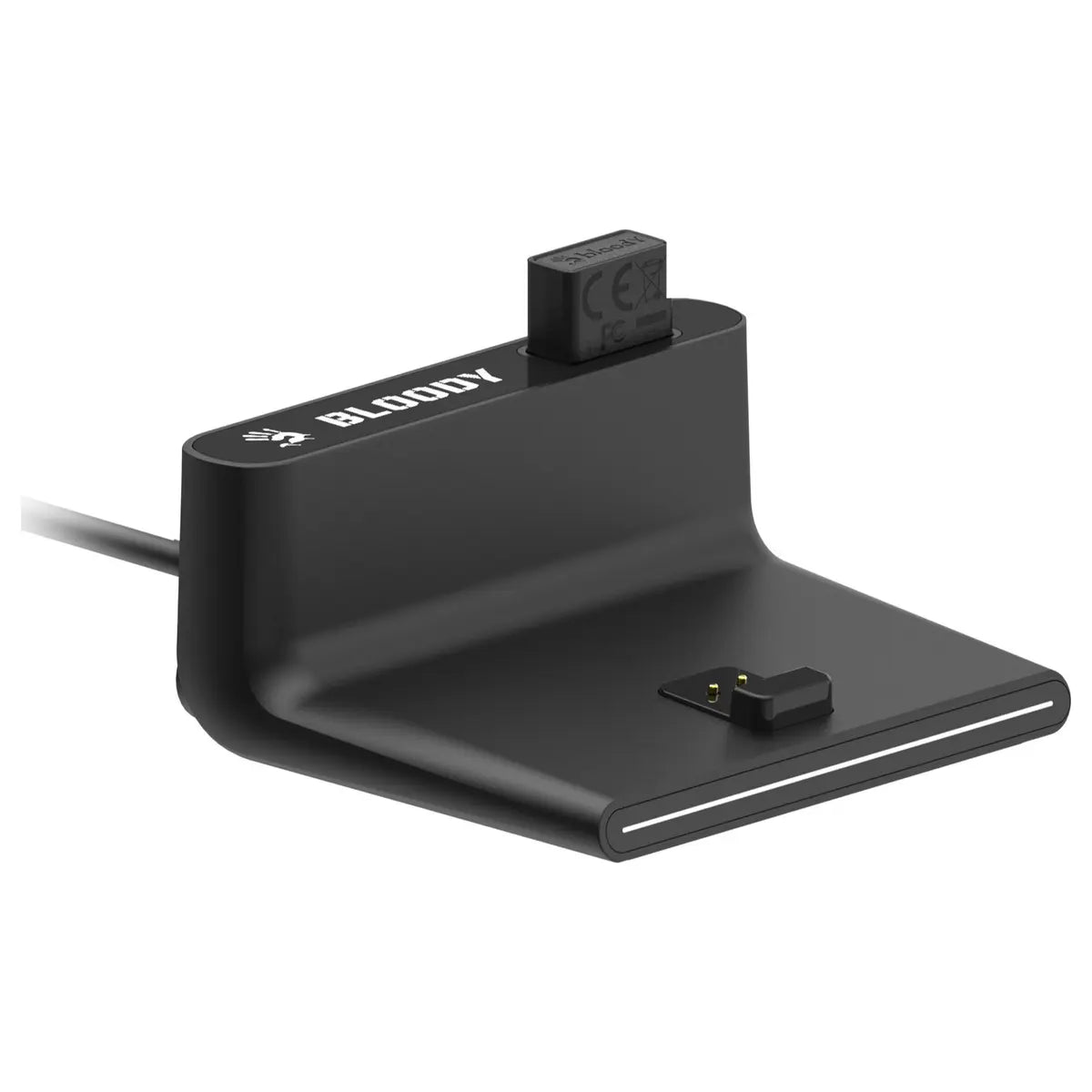 Bloody R77 Ultra Dock Dual Mode Wireless Gaming Mouse, 20000CPI Alpha Sensor, Wireless Charging Dock, 64g, Black