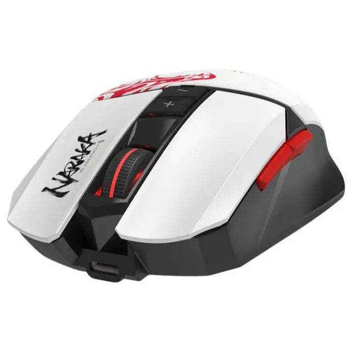 Bloody R36 Ultra Naraka Dual Mode Wireless Gaming Mouse, 2.4GHz and USB, Alpha 12K Engine, 12,000 CPI, 75H Play Time, 89g