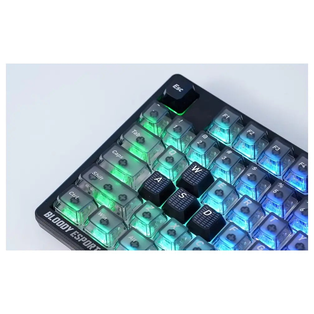Bloody MS76 Hall Effect Magnetic Gaming Keyboard, Rapid Trigger, True Analog Input, Adjustable Actuation 0.1mm-3.5mm, 82 Key RGB, Wired, Stellar Black