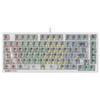 Bloody MS76 Hall Effect Magnetic Gaming Keyboard, Rapid Trigger, Analog Control, Adjustable Actuation 0.1mm-3.5mm, 82 Key RGB, Wired, Crystal White