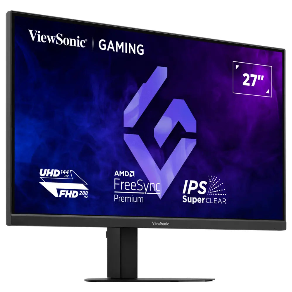 ViewSonic XG2730D-4K 27" Dual Mode Esports Gaming Monitor, UHD 3840x2160 144Hz or FHD 288Hz, IPS, HDR10, 0.5ms MPRT, FreeSync Premium and G-Sync Compatible
