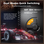 PXN SF SH Sim Racing Shifter, H-Pattern and Sequential Dual Mode, Hall Effect Sensor, Aluminum Alloy Body, 6+2+R Gears, Adjustable Resistance, USB and RJ11 Compatible with PC