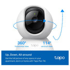TP-Link Tapo C200C Pan and Tilt Home Security Wi-Fi Camera, 1080P HD, 9x Digital Zoom, Night Vision 40ft, Two-Way Audio, MicroSD Up To 512GB