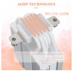 Thermalright Assassin King 120 SE CPU Air Cooler, 5 AGHP Heat Pipes, TL-C12C-S Fan, SS2 Mounting System, Includes TF-4 Thermal Paste, White ARGB