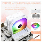 Thermalright Assassin King 120 SE CPU Air Cooler, 5 AGHP Heat Pipes, TL-C12C-S Fan, SS2 Mounting System, Includes TF-4 Thermal Paste, White ARGB