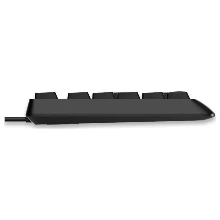 Rapoo NK1900 Wired USB Keyboard, Spill Resistant, UV Coated Keys, One Touch Multimedia Keys, Black
