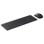 Rapoo 9350S Premium Wireless Keyboard and Mouse Combo, Bluetooth 4.0/5.0 and 2.4GHz, 99-Key Layout, 800-2400 DPI Optical Mouse, Aluminum Alloy, Dark Grey
