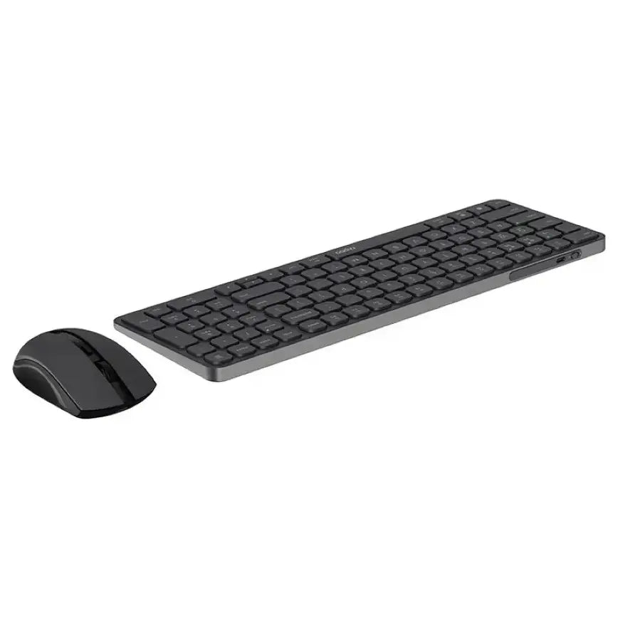 Rapoo 9350S Premium Wireless Keyboard and Mouse Combo, Bluetooth 4.0/5.0 and 2.4GHz, 99-Key Layout, 800-2400 DPI Optical Mouse, Aluminum Alloy, Dark Grey