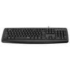 Rapoo NK2600 Wired USB Keyboard, Full-Size, Spill-Resistant, Laser Carved Keycaps, LED Caps Lock Indicator, Black