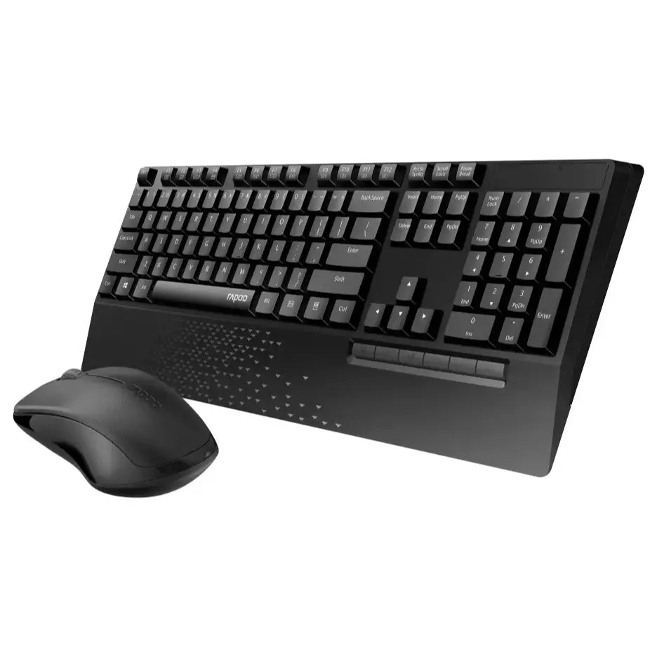 Rapoo X1960 Wireless Mouse and Keyboard Combo, 2.4GHz Wireless, 1000 DPI, Plug and Play Nano Receiver, Up to 12 Months Battery Life, Black