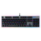 Rapoo V520 Backlit Mechanical Gaming Keyboard, Wired Full Size 104 Keys, 104-Key Anti-Ghosting, Mixed-Color Backlighting, Metal Base Black