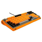 Rapoo ESK750 RGB Backlit Mechanical Gaming Keyboard, 98-Key Compact Layout, 60 Million Keystrokes Mechanical Switches, Full-Key Conflict-Free N-Key Rollover, Wired USB Plug-and-Play, Orange Grey Black, ESK750-98