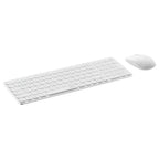 Rapoo 9320M Multi-Mode Wireless Optical Mouse and Keyboard Combo, Bluetooth 3.0/4.0 and 2.4GHz, 1300 DPI, Spill-Resistant Ultra-Slim 4.9mm Keyboard, White