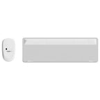Rapoo 9320M Multi-Mode Wireless Optical Mouse and Keyboard Combo, Bluetooth 3.0/4.0 and 2.4GHz, 1300 DPI, Spill-Resistant Ultra-Slim 4.9mm Keyboard, White