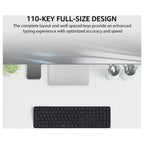 Rapoo E9550L Multi-Device Wireless Blade Series 110-Key Ultra-Thin Keyboard, Bluetooth 4.0/5.0 And 2.4GHz, Aluminum Alloy Frame, 5.3mm, 110-Key Compact Layout