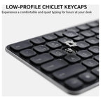 Rapoo E9550L Multi-Device Wireless Blade Series 110-Key Ultra-Thin Keyboard, Bluetooth 4.0/5.0 And 2.4GHz, Aluminum Alloy Frame, 5.3mm, 110-Key Compact Layout