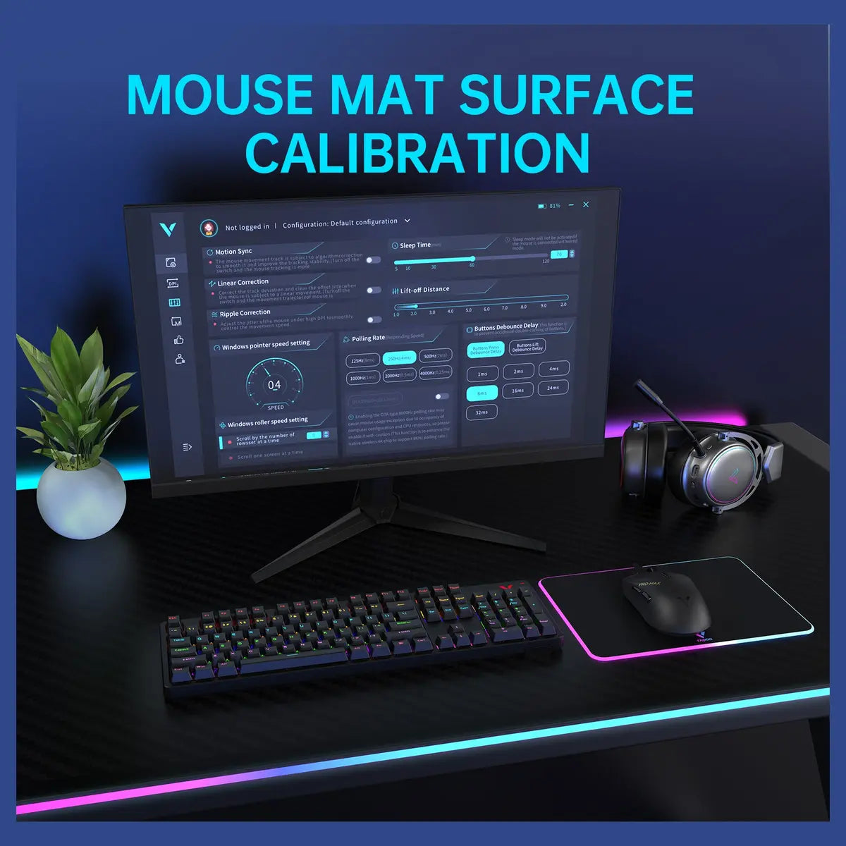 Rapoo VT1 Pro Max Wireless Gaming Mouse, 8K Wired and 4K Wireless, V+ Wireless 0.25ms 10m+ Range, 50-30,000 DPI, 9 Programmable Buttons, White