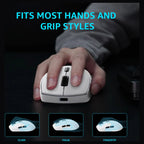 Rapoo VT1 Pro Max Wireless Gaming Mouse, 8K Wired and 4K Wireless, V+ Wireless 0.25ms 10m+ Range, 50-30,000 DPI, 9 Programmable Buttons, White