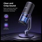 UGREEN Microphone for PC, USB Condenser Microphone, 24bit/96kHz, Cardioid Polar Pattern, RGB Lights, Mute Button, Volume Control, Headphone Jack, Model 35629