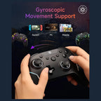 EasySMX X20 Wireless Gaming Controller, RGB Backlit, 2-Stage Hall Effect Sticks, 1000Hz Polling Rate, 6-Axis Gyro, Mecha-Tactile Buttons, Black RGB
