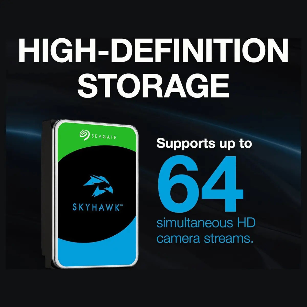 Seagate SkyHawk 6TB Surveillance Internal Hard Drive HDD, 3.5 Inch, SATA 6Gb/s, 256MB Cache, 7200RPM, ST6000VX009