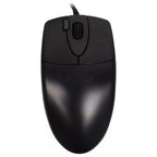 A4Tech OP-620DS Wired Mouse, 1200 DPI, Silent Clicks, 4-Way Wheel, Black