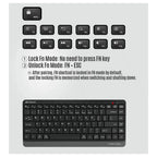 A4Tech FBK11 Wireless Keyboard, Bluetooth and 2.4GHz, Switch Up to 4 Devices, Compact Size, Multimedia Hot Keys, Grey