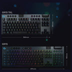Logitech G915 TKL Tenkeyless Mechanical Gaming Keyboard, LIGHTSPEED Wireless and Bluetooth, LIGHTSYNC RGB 16.8M Colors, GL Tactile Low Profile Switch, Black 920-009495