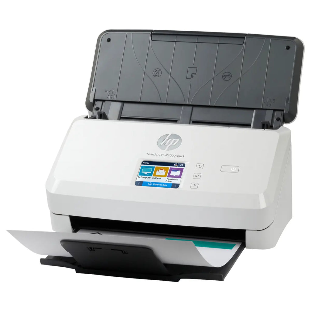 HP ScanJet Pro N4000 SNW1 Sheetfed Scanner, 40ppm and 80IPM, 50-Sheet ADF, 2.8 Inch Color Touchscreen, 600 x 600dpi, USB 3.0 and Ethernet and WiFi and WiFi Direct