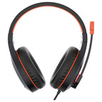 Meetion MT-HP021 Stereo Gaming Headset with Mic, 50mm Speaker, Noise Reduction Microphone, 3.5mm Stereo Jack Plus USB, Black Orange