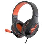 Meetion MT-HP021 Stereo Gaming Headset with Mic, 50mm Speaker, Noise Reduction Microphone, 3.5mm Stereo Jack Plus USB, Black Orange
