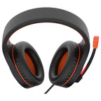 Meetion MT-HP021 Stereo Gaming Headset with Mic, 50mm Speaker, Noise Reduction Microphone, 3.5mm Stereo Jack Plus USB, Black Orange