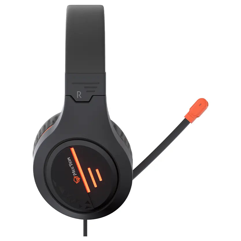 Meetion MT-HP021 Stereo Gaming Headset with Mic, 50mm Speaker, Noise Reduction Microphone, 3.5mm Stereo Jack Plus USB, Black Orange