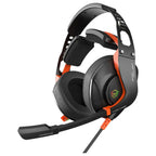 Meetion HP099 Gaming Headset, 7.1 Virtual Surround Sound, 50mm Speaker Drivers, RGB Backlit, Omni-Directional Noise-Cancelling Microphone, Multi-Function Wired Controller, Black