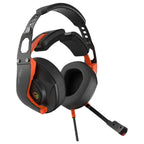 Meetion HP099 Gaming Headset, 7.1 Virtual Surround Sound, 50mm Speaker Drivers, RGB Backlit, Omni-Directional Noise-Cancelling Microphone, Multi-Function Wired Controller, Black