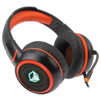 Meetion HP030 HIFI Backlit Gaming Headset, Stereo Speaker HIFI 7.1, 50mm Speaker, Noise-Canceling Mic, Gold-Plating USB, Black MT-HP030