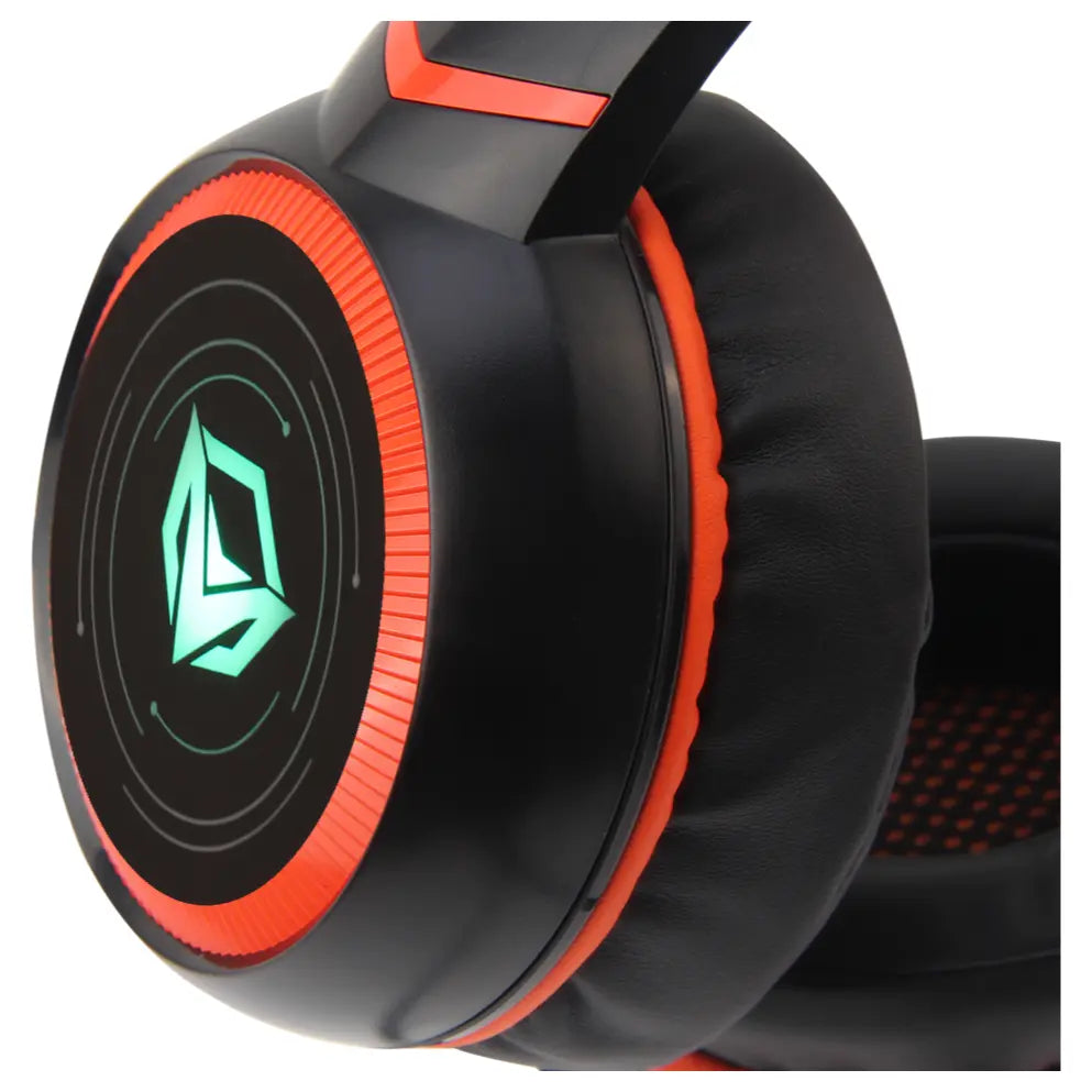 Meetion HP030 HIFI Backlit Gaming Headset, Stereo Speaker HIFI 7.1, 50mm Speaker, Noise-Canceling Mic, Gold-Plating USB, Black MT-HP030