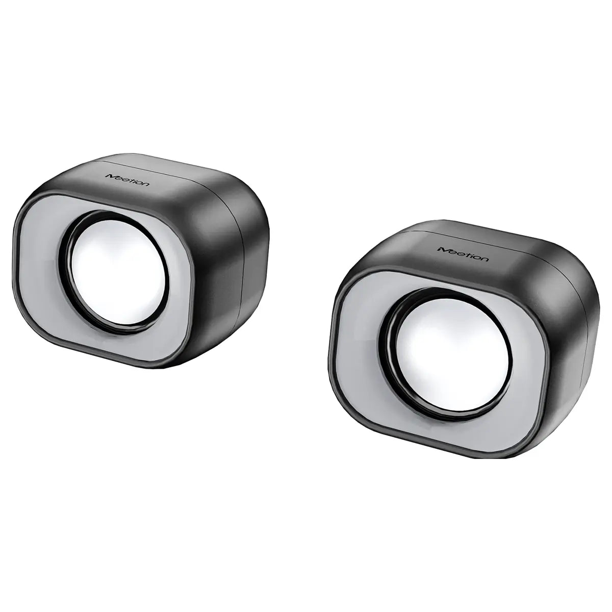 Meetion MT-SP2010 2.0 Office Desktop Speakers, HiFi 2.0 Stereo Sound, Double Diaphragm Subwoofer, Double-Strength Magnetic Sound, 360 Degree Stereo Surround