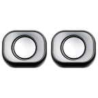 Meetion MT-SP2010 2.0 Office Desktop Speakers, HiFi 2.0 Stereo Sound, Double Diaphragm Subwoofer, Double-Strength Magnetic Sound, 360 Degree Stereo Surround