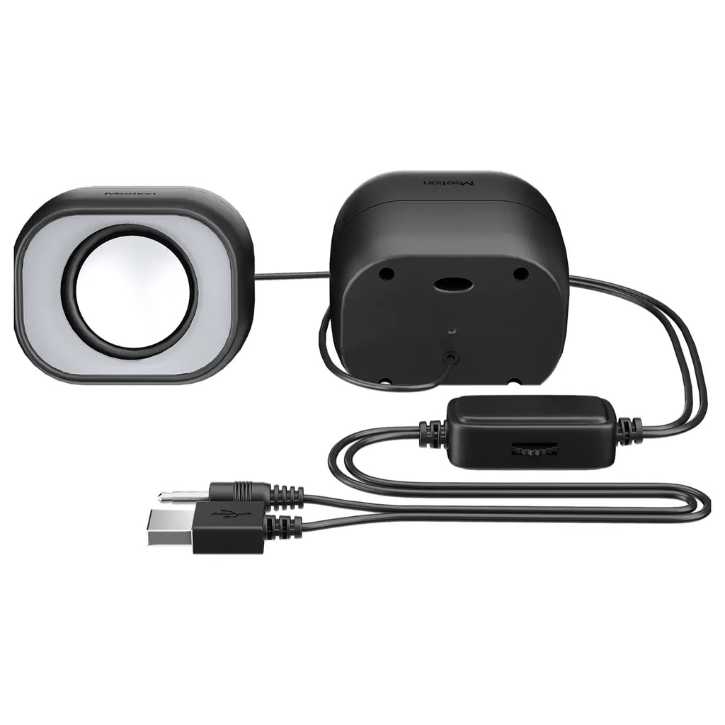 Meetion MT-SP2010 2.0 Office Desktop Speakers, HiFi 2.0 Stereo Sound, Double Diaphragm Subwoofer, Double-Strength Magnetic Sound, 360 Degree Stereo Surround