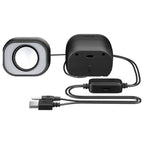 Meetion MT-SP2010 2.0 Office Desktop Speakers, HiFi 2.0 Stereo Sound, Double Diaphragm Subwoofer, Double-Strength Magnetic Sound, 360 Degree Stereo Surround