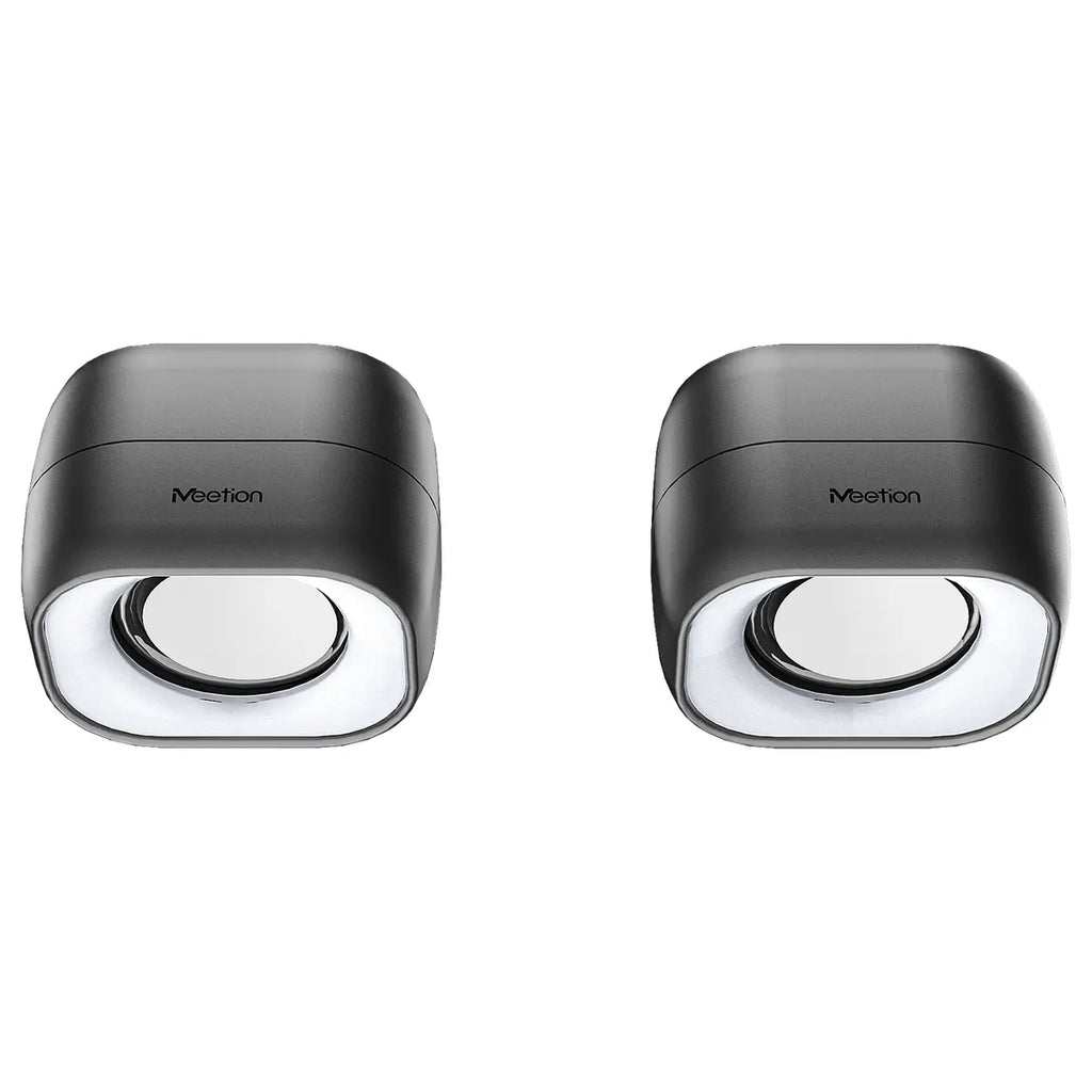 Meetion MT-SP2010 2.0 Office Desktop Speakers, HiFi 2.0 Stereo Sound, Double Diaphragm Subwoofer, Double-Strength Magnetic Sound, 360 Degree Stereo Surround