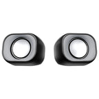 Meetion MT-SP2010 2.0 Office Desktop Speakers, HiFi 2.0 Stereo Sound, Double Diaphragm Subwoofer, Double-Strength Magnetic Sound, 360 Degree Stereo Surround