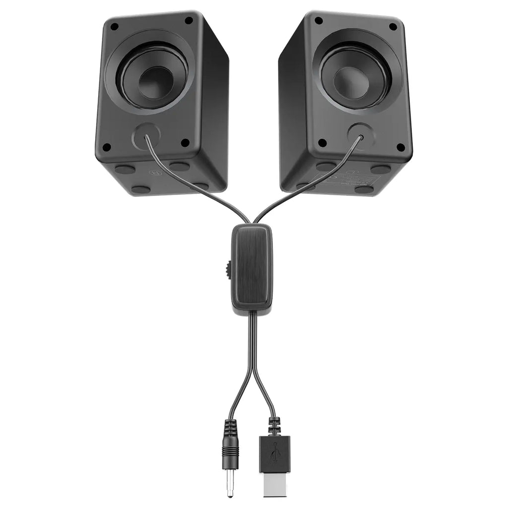 Meetion SP2011 Gaming Stereo Desktop Speakers, High-Fidelity Stereo Sound, Vivid LED Lighting