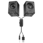 Meetion SP2011 Gaming Stereo Desktop Speakers, High-Fidelity Stereo Sound, Vivid LED Lighting